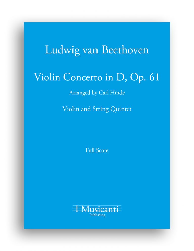 Beethoven Violin concerto in D Major quintet arrangement full score