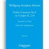 Wolfgang Amadeus Mozart - Violin concerto No 5 in A Major 219 string quintet arrangement - Full Score