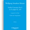 Wolfgang Amadeus Mozart - Violin concerto No 5 in A Major 219 string quintet arrangement - Parts